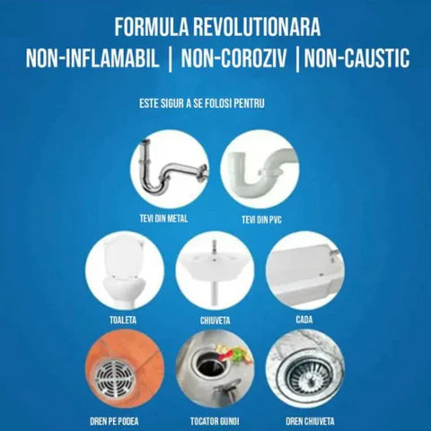 Solutie instanta pentru curatat rapid tevile de scurgere